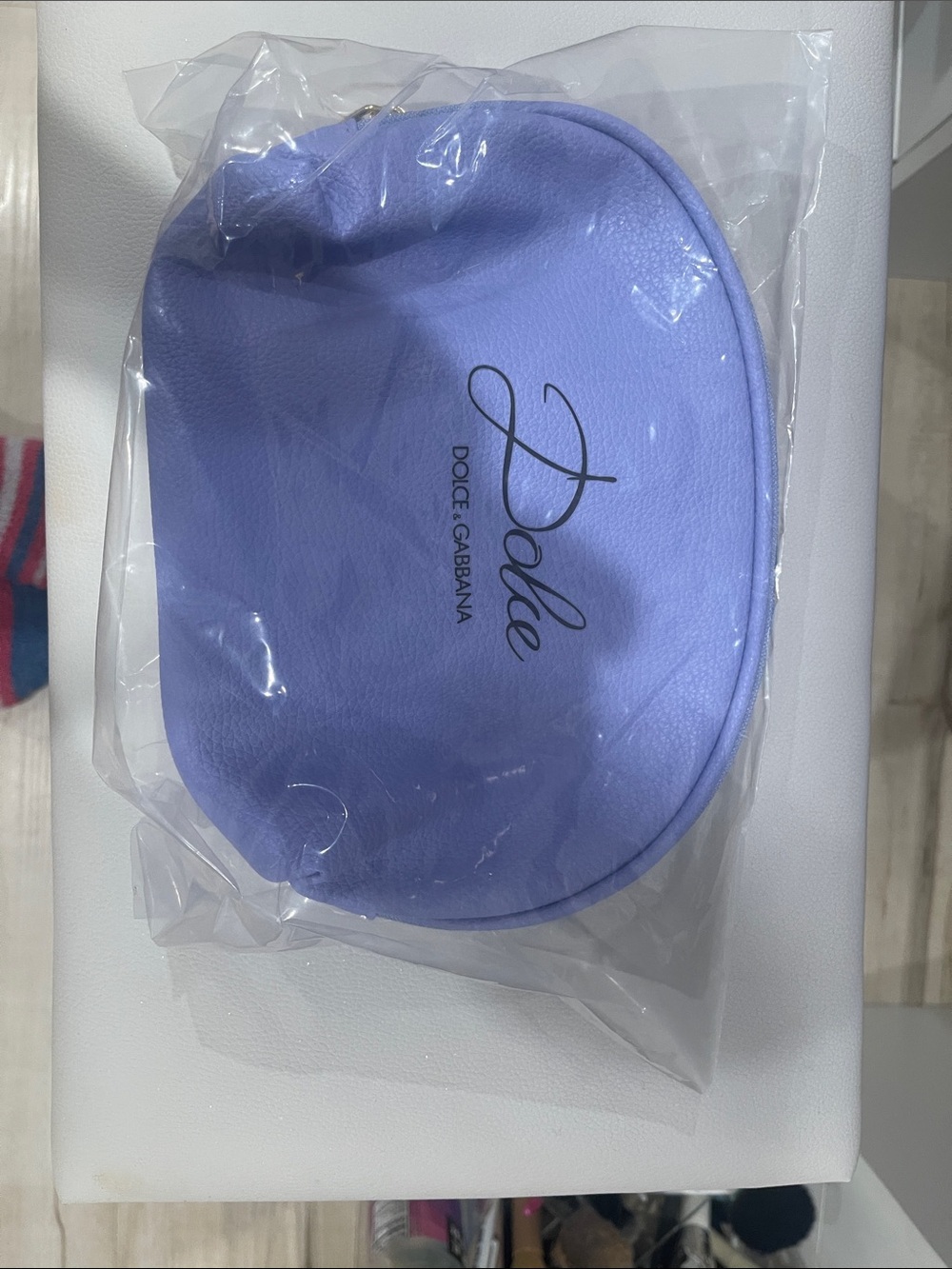Dolce & Gabbana Lilac Logo Cosmetic Pouch